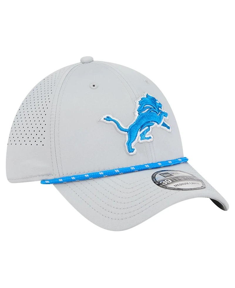 New Era Men's Blue Detroit Lions Perforated 39THIRTY Flex Hat