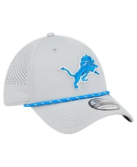 New Era Men's Blue Detroit Lions Perforated 39THIRTY Flex Hat
