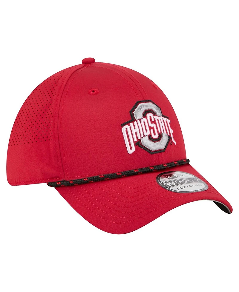 New Era Men's Scarlet Ohio State Buckeyes Rope 39THIRTY Flex Hat