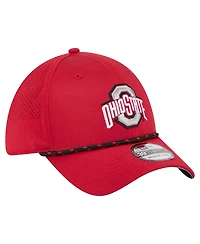 New Era Men's Scarlet Ohio State Buckeyes Rope 39THIRTY Flex Hat