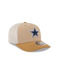 New Era Men's Light Beige Dallas Cowboys Two-Tone Trucker 9SEVENTY Adjustable Hat