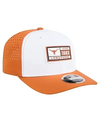 New Era Men's White/Texas Orange Texas Longhorns Perforated Patched 9SEVENTY Adjustable Hat