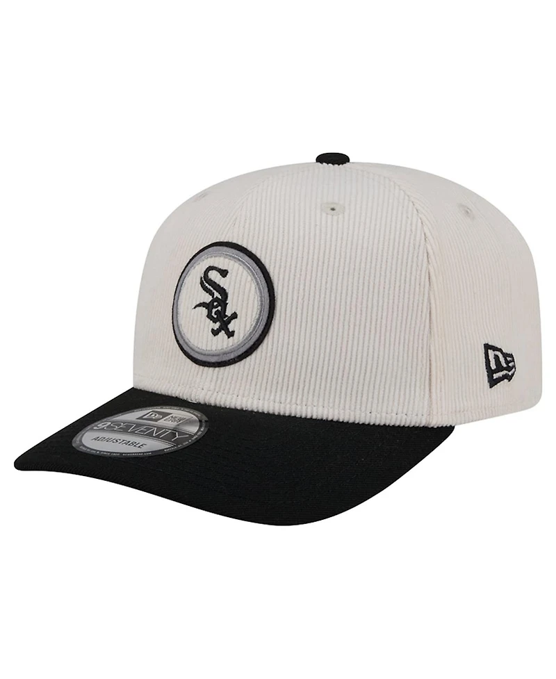 New Era Men's Cream/Black Chicago White Sox Loyal 9SEVENTY Adjustable Hat