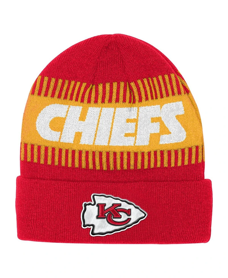 Outerstuff Big Boys and Girls Red Kansas City Chiefs Bright Lights Cuffed Knit Hat