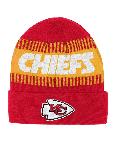 Outerstuff Big Boys and Girls Red Kansas City Chiefs Bright Lights Cuffed Knit Hat