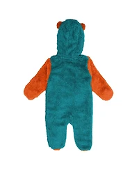 Outerstuff Baby Boys and Girls Aqua Miami Dolphins Stay Napping Fleece Bunting Full-Zip Sleeper