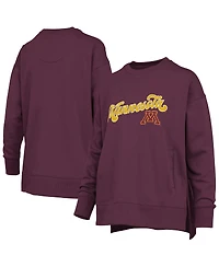 Pressbox Women's Maroon Minnesota Golden Gophers Bonanza Chenille Harper Script Sweatshirt
