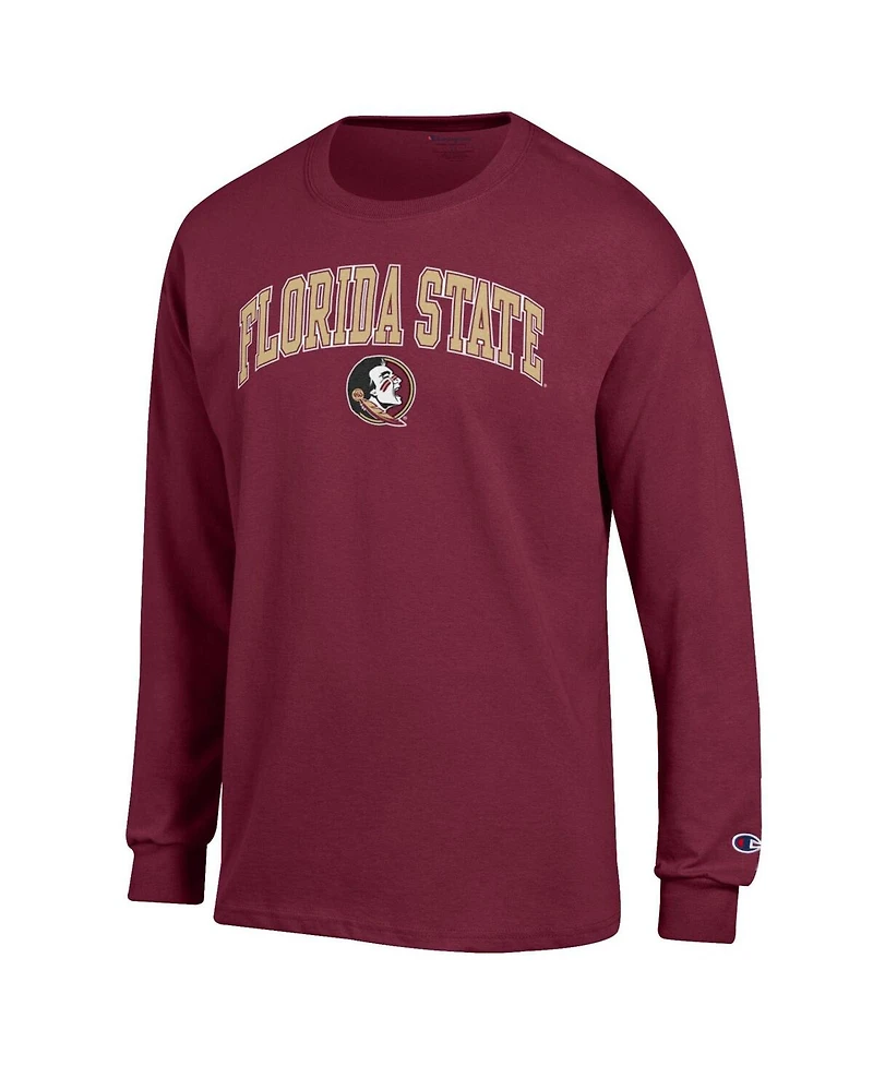 Champion Men's Garnet Florida State Seminoles Arch Over Logo Long Sleeve T-Shirt