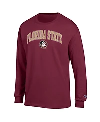 Champion Men's Garnet Florida State Seminoles Arch Over Logo Long Sleeve T-Shirt