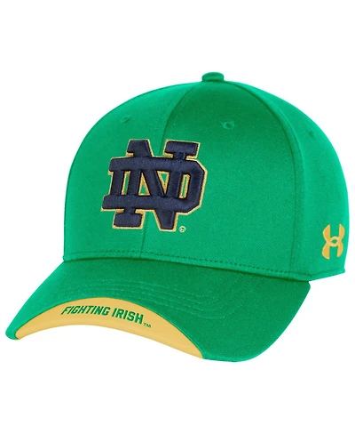 Under Armour Men's Green Notre Dame Fighting Irish Sideline Blitzing Accent Adjustable Hat