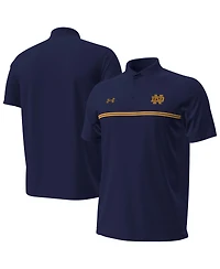 Under Armour Men's Navy Notre Dame Fighting Irish Performance Drive Chest Stripe Polo Shirt