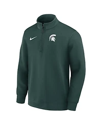 Nike Men's Green Michigan State Spartans 2025 Coaches Premium Dri-fit Half-Zip Pullover Hoodie