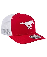 New Era Men's Red Smu Mustangs Team 9SEVENTY Coolera Trucker Adjustable Hat