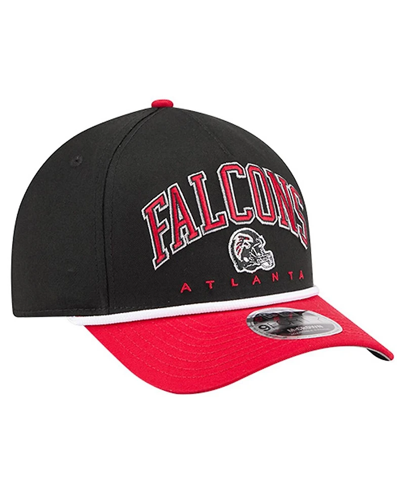 New Era Men's Black/Red Atlanta Falcons Arch 9FORTY A-Frame Adjustable Hat