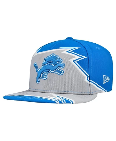 New Era Men's Blue/Gray Detroit Lions Break 59FIFTY Fitted Hat