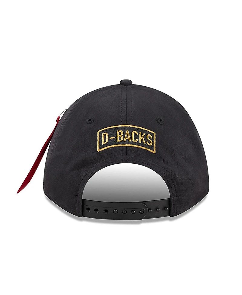 New Era Men's Black Arizona Diamondbacks A-Frame 9FORTY Adjustable Hat