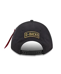 New Era Men's Black Arizona Diamondbacks A-Frame 9FORTY Adjustable Hat