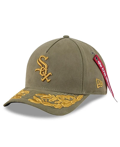 New Era Men's Olive Chicago White Sox A-Frame 9FORTY Adjustable Hat