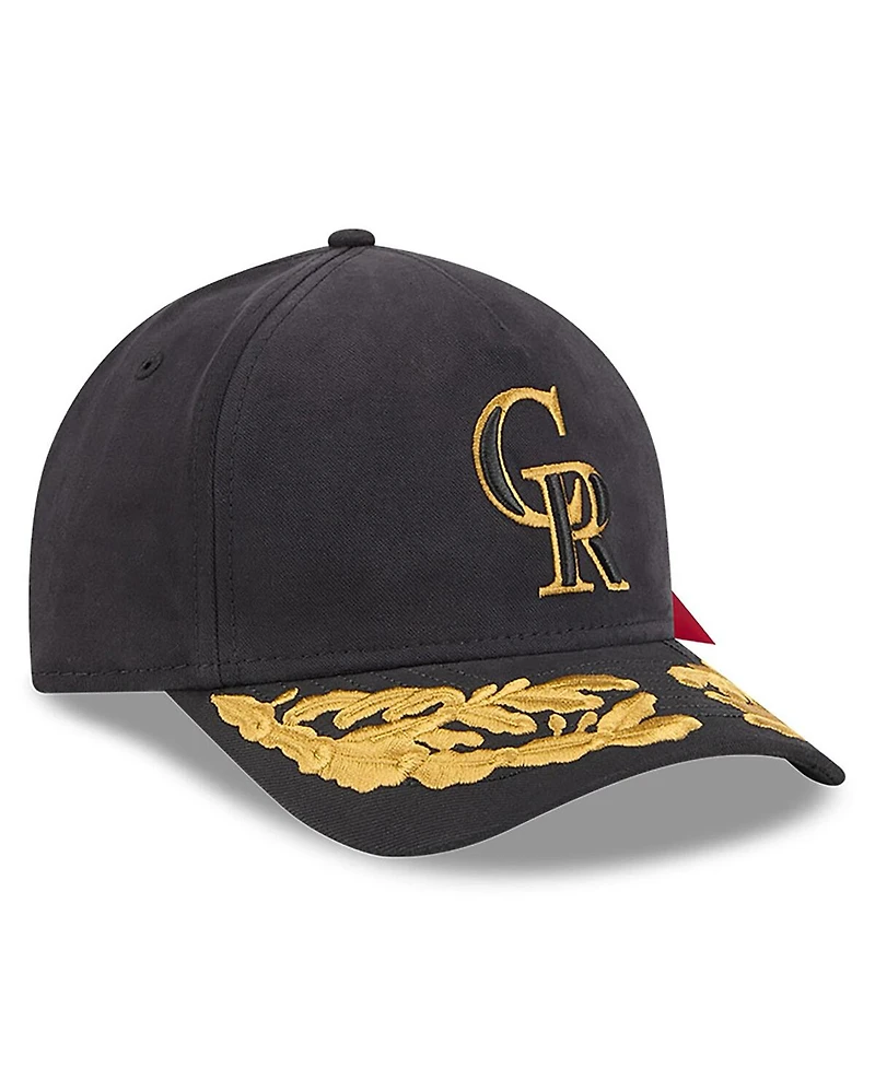 New Era Men's Black Colorado Rockies A-Frame 9FORTY Adjustable Hat