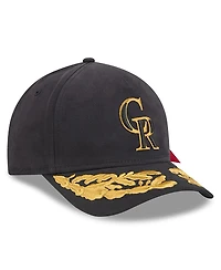 New Era Men's Black Colorado Rockies A-Frame 9FORTY Adjustable Hat