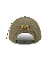 New Era Men's Olive San Diego Padres A-Frame 9FORTY Adjustable Hat