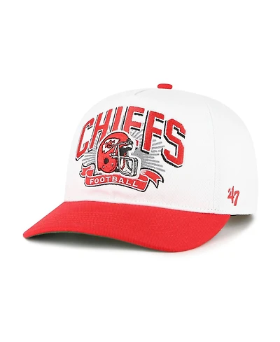 '47 Brand Big Boys and Girls White/Red Kansas City Chiefs Prime Play Hitch Adjustable Hat