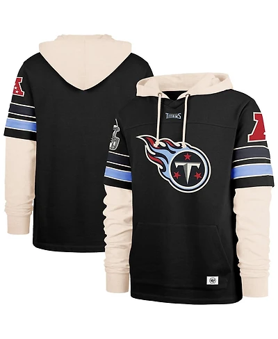 '47 Brand Men's Black Tennessee Titans Split Zone Cornerback Duo Hoodie