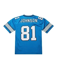 Mitchell & Ness Men's Calvin Johnson Blue Detroit Lions 2007 Authentic Throwback Retired Player Jersey