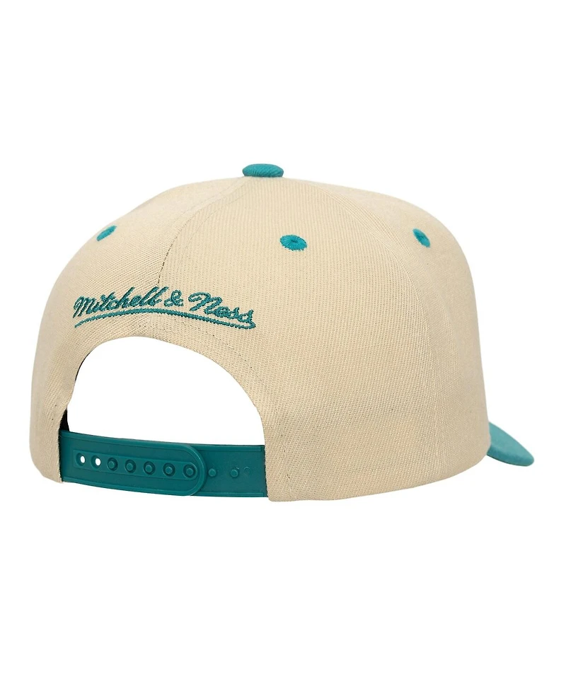 Mitchell & Ness Men's Cream San Jose Sharks Soul Legacy Defined Two-Tone Pro Crown Adjustable Hat