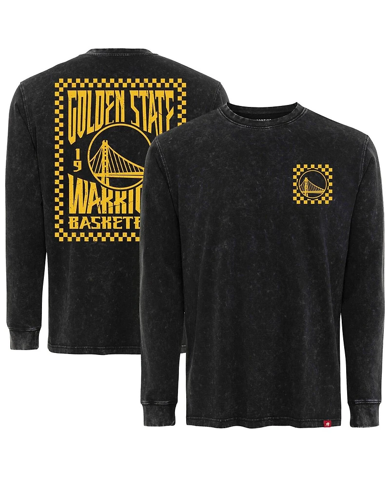 Sportiqe Men's Black Golden State Warriors Bono Long Sleeve T-Shirt