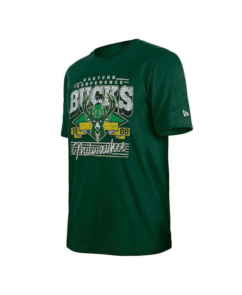 New Era Men's Hunter Green Milwaukee Bucks Sport Classics T-Shirt