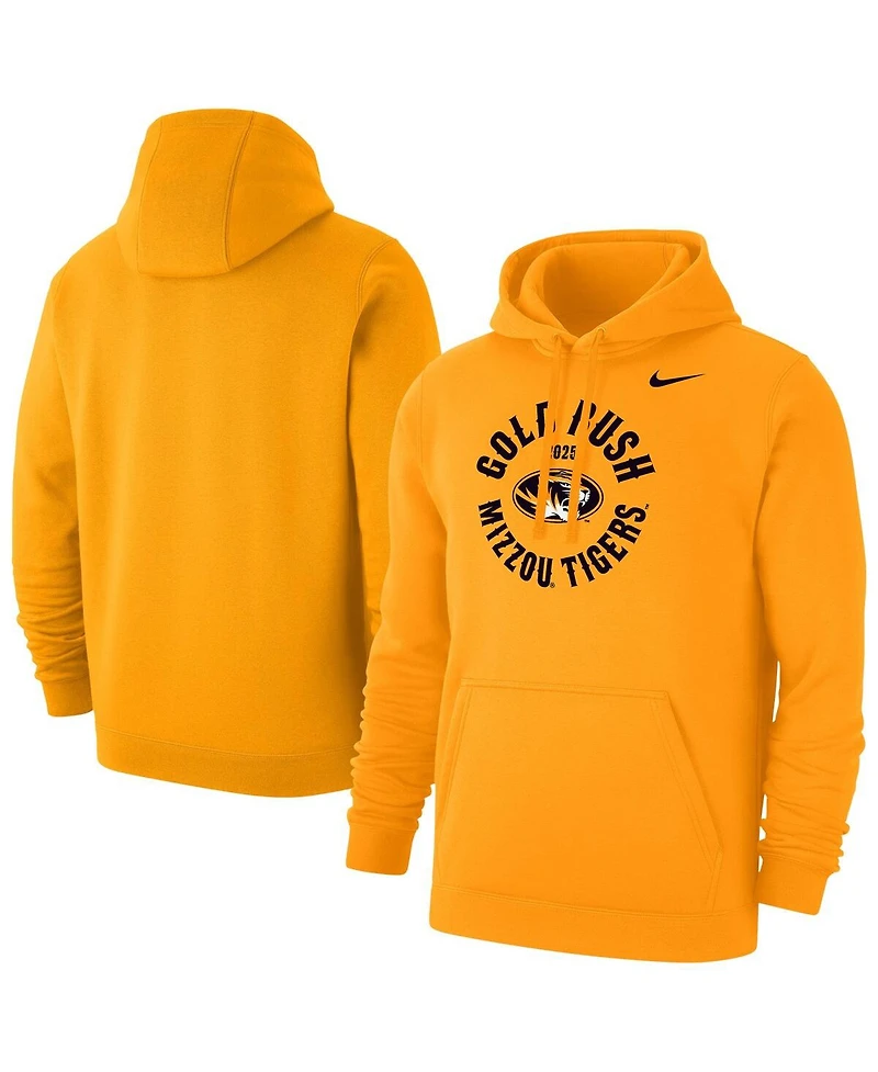Nike Men's Gold Missouri Tigers 2025 Rush Club Fleece Hoodie