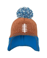 Outerstuff Baby Boys and Girls Brown Detroit Lions Football Head Knit with Pom Hat