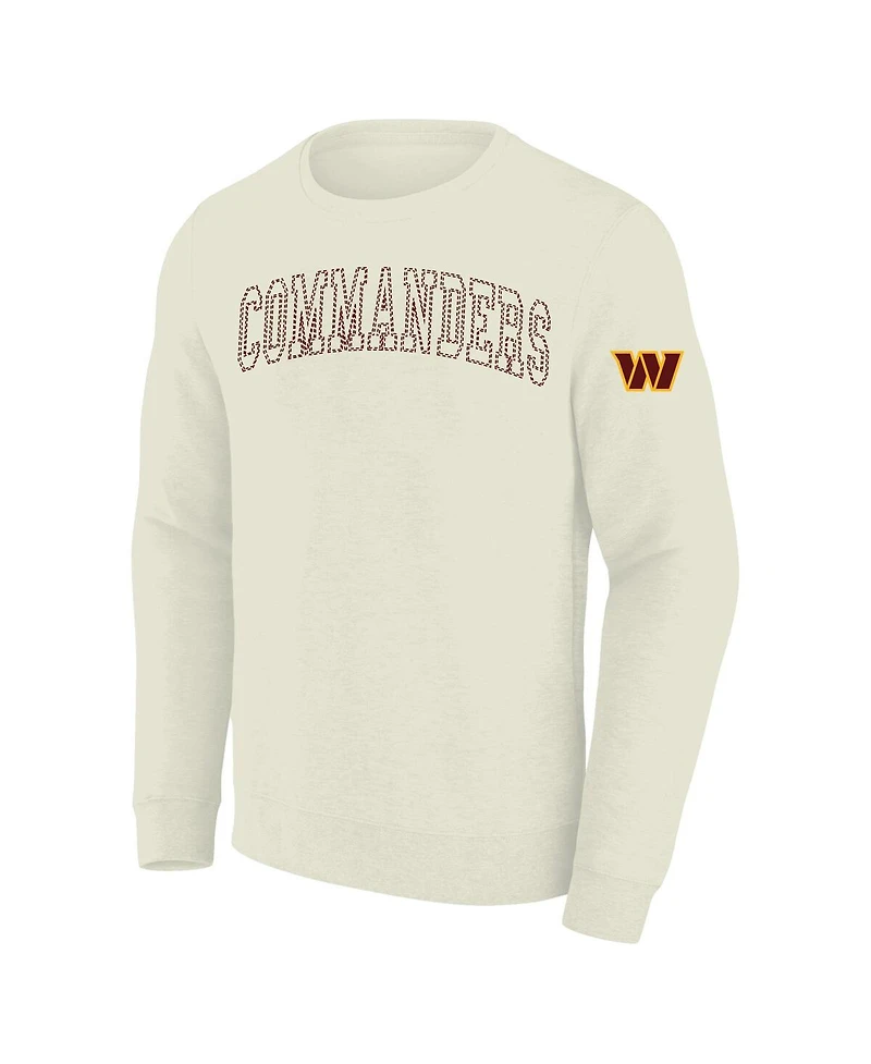 Profile Men's Cream Washington Commanders Big Tall Fleece Sweatshirt