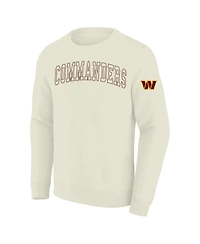 Profile Men's Cream Washington Commanders Big Tall Fleece Sweatshirt