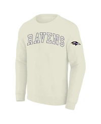 Profile Men's Cream Baltimore Ravens Big Tall Fleece Sweatshirt