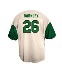 Fanatics Men's Saquon Barkley Cream Philadelphia Eagles Big Tall Baseball Button-Up Shirt