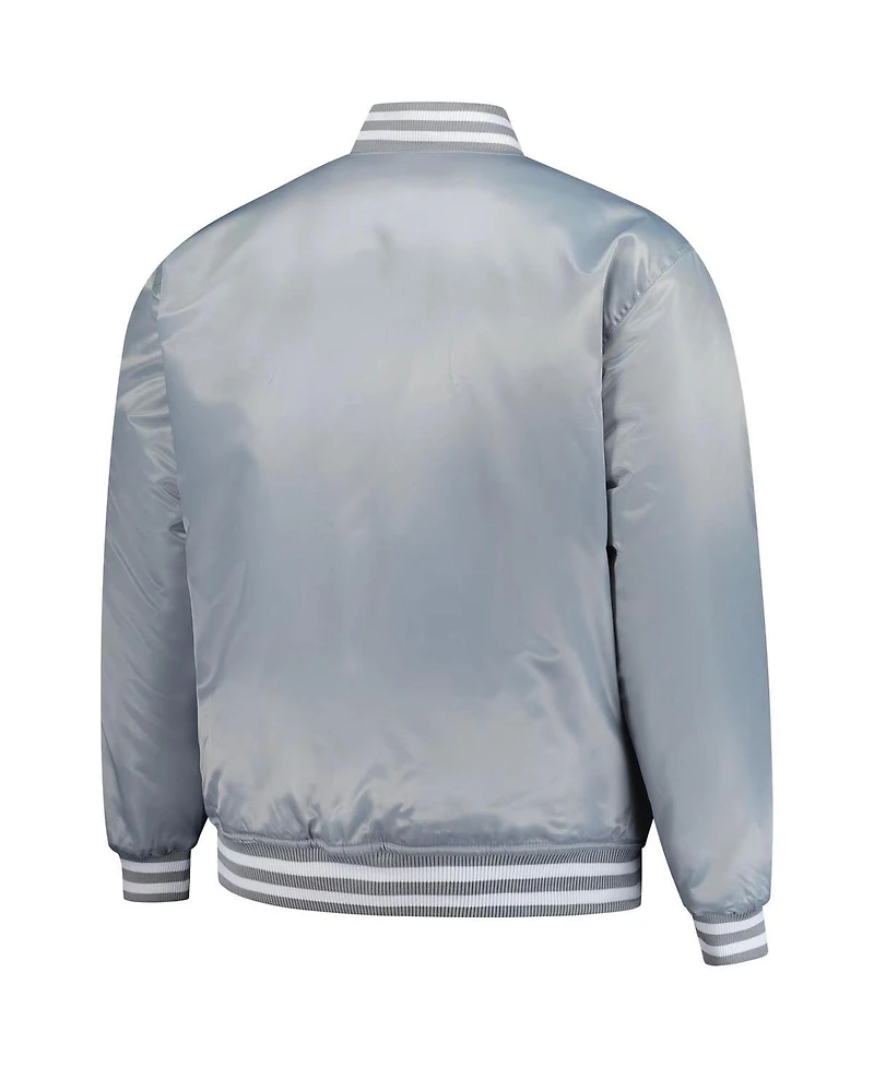 Mitchell & Ness Men's Scarlet/Silver San Francisco 49ers Big Tall Throwback Reversible Full-Zip Jacket