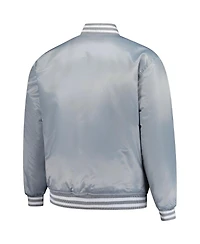 Mitchell & Ness Men's Scarlet/Silver San Francisco 49ers Big Tall Throwback Reversible Full-Zip Jacket
