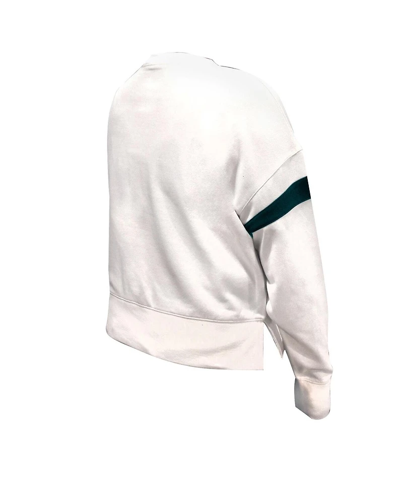 Fanatics Women's White Philadelphia Eagles Plus Fleece Pullover Sweatshirt