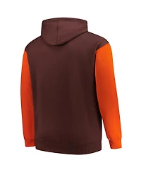 Fanatics Men's Brown Cleveland Browns Big Tall Outline Pullover Hoodie