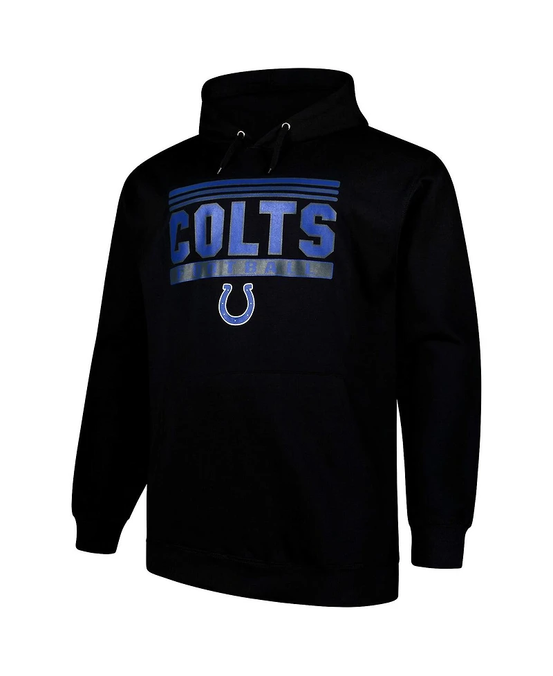 Fanatics Men's Black Indianapolis Colts Big Tall Pop Pullover Hoodie