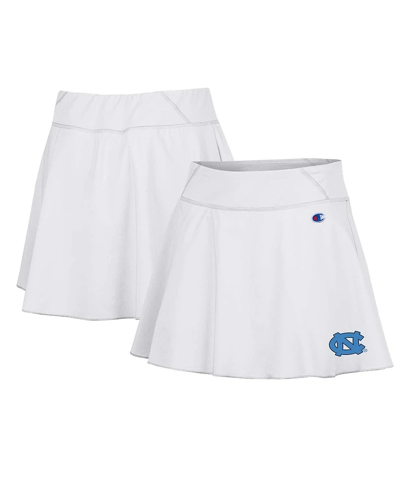 Champion Women's White North Carolina Tar Heels Tailgate Soft Touch Skort