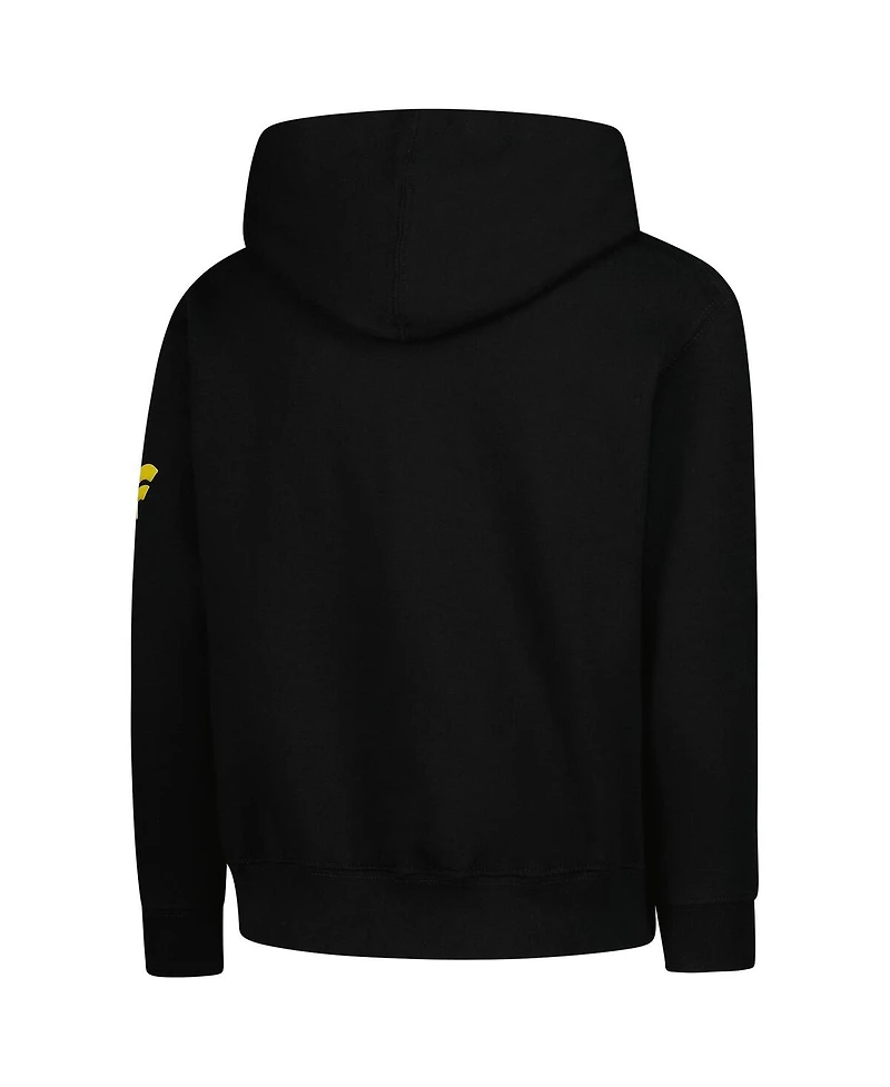 Outerstuff Big Boys and Girls Black Pittsburgh Penguins Authentic Pro Wordmark Fleece Pullover Hoodie