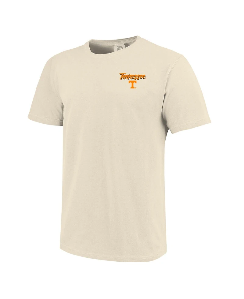 Image One Men's Natural Tennessee Volunteers Comfort Colors Hand-Drawn Campus Stack T-Shirt