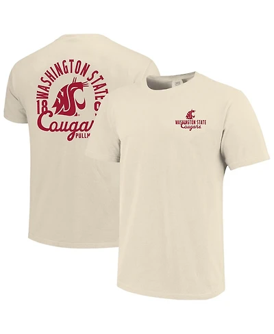 Image One Men's Cream Washington State Cougars Comfort Colors Mascot Overlay T-Shirt