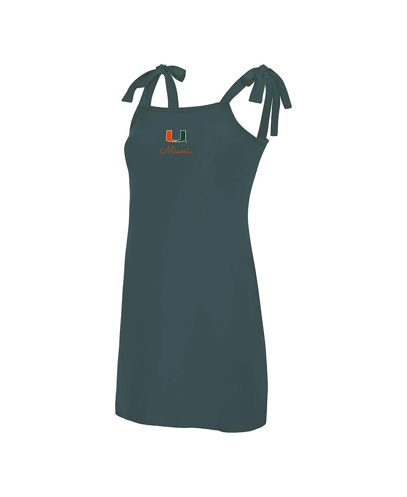Concepts Sport Women's Navy Miami Hurricanes Tie-Shoulder Nightdress