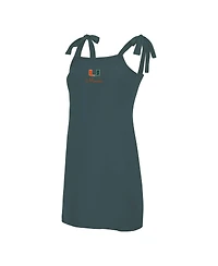 Concepts Sport Women's Navy Miami Hurricanes Tie-Shoulder Nightdress