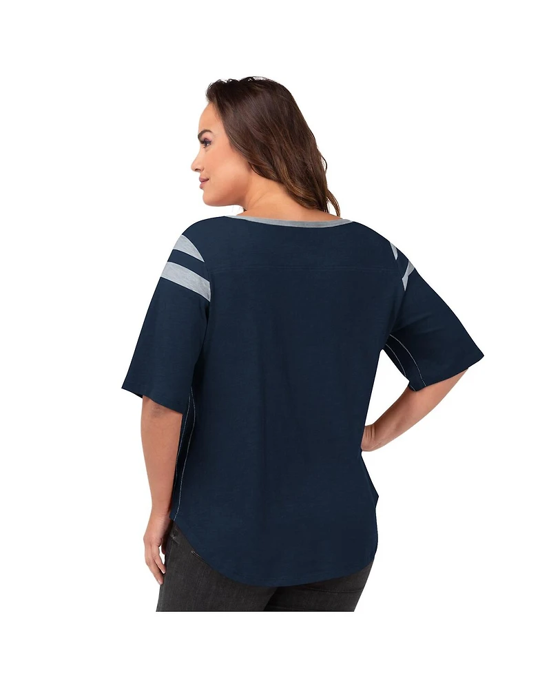 G-iii 4Her by Carl Banks Women's Navy Dallas Cowboys Plus Size Linebacker T-Shirt