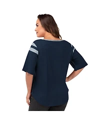 G-iii 4Her by Carl Banks Women's Navy Dallas Cowboys Plus Size Linebacker T-Shirt